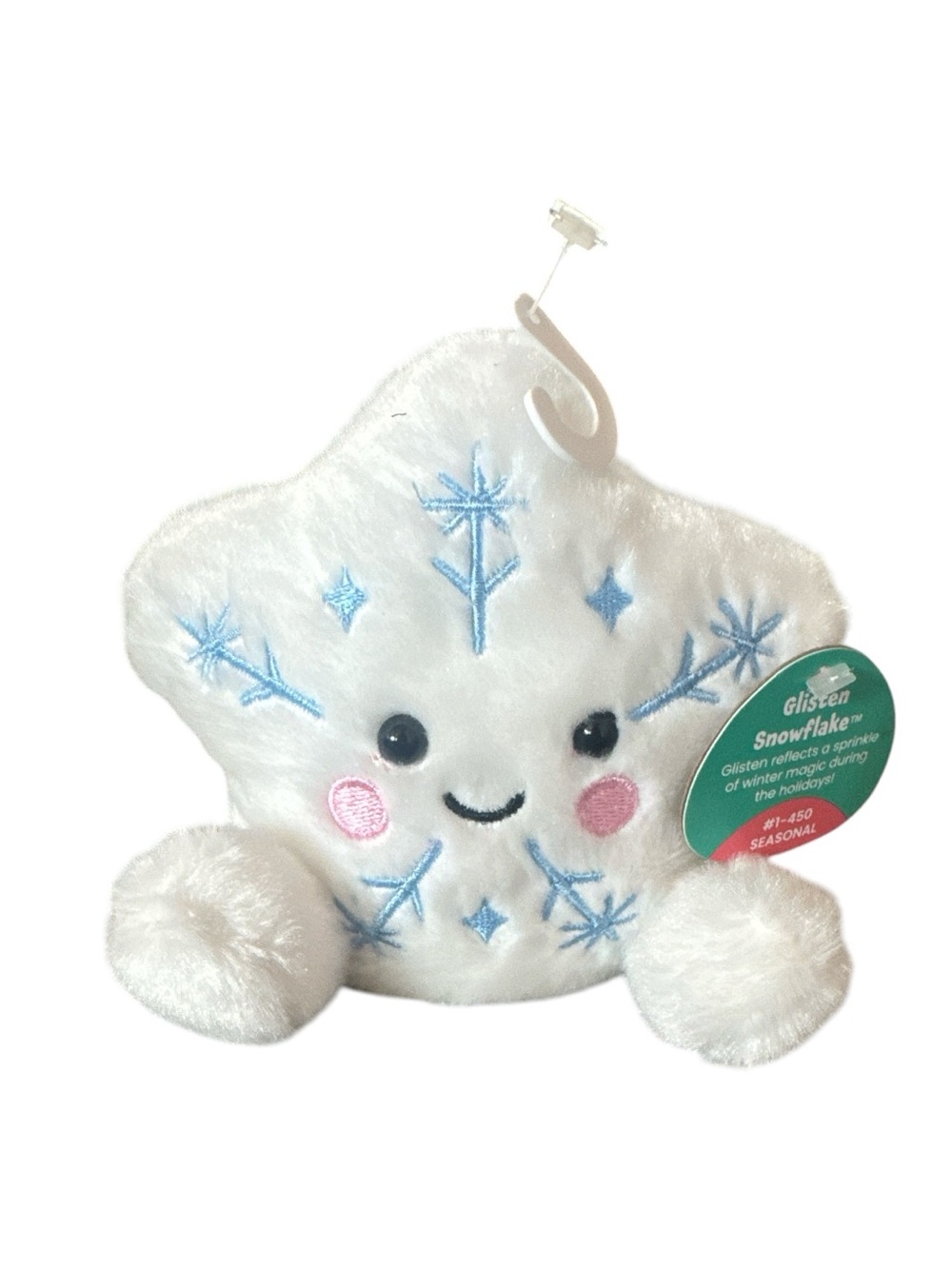 Palm Pals Glisten Snowflake Plush Ornament or stuff Toy Get Well Gift Kids Toys